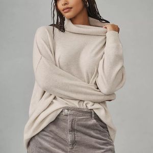 By Anthropologie Cashmere Turtleneck Tunic Sweater 1X